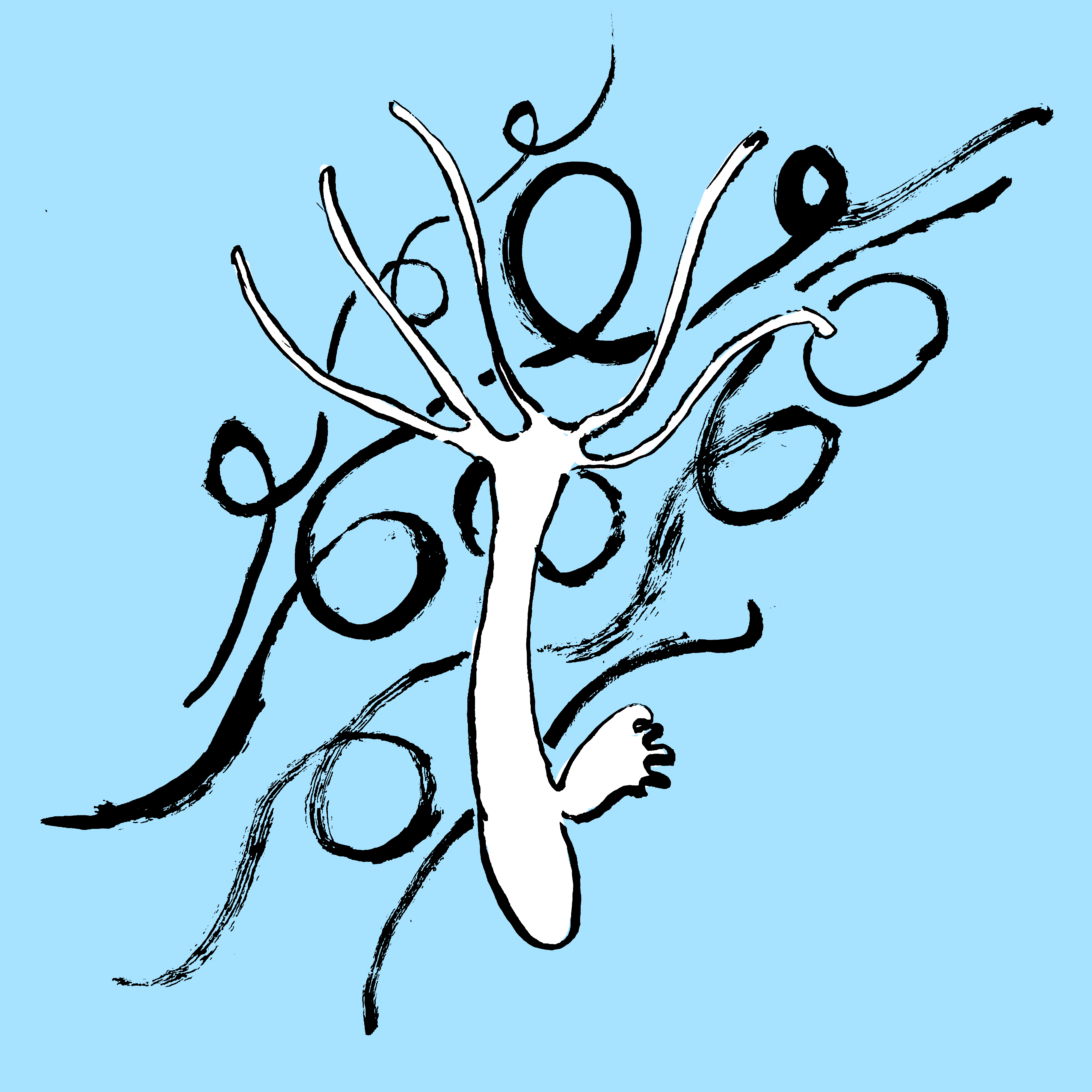 El logo de Troubel con flechas apuntándolo